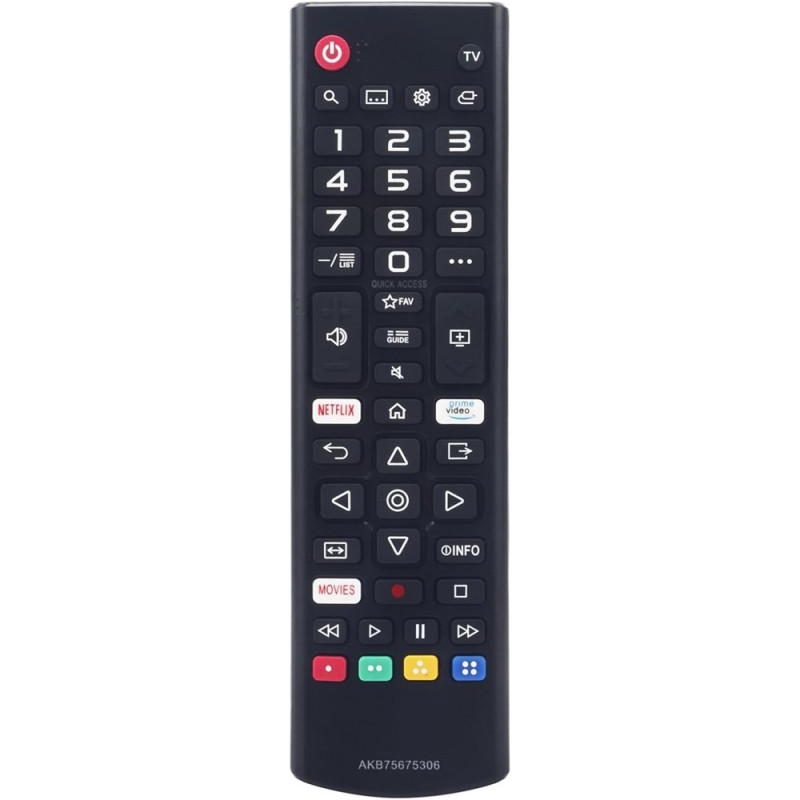 TV fjernkontroll Erstatning for AKB75675306 For LG TV
