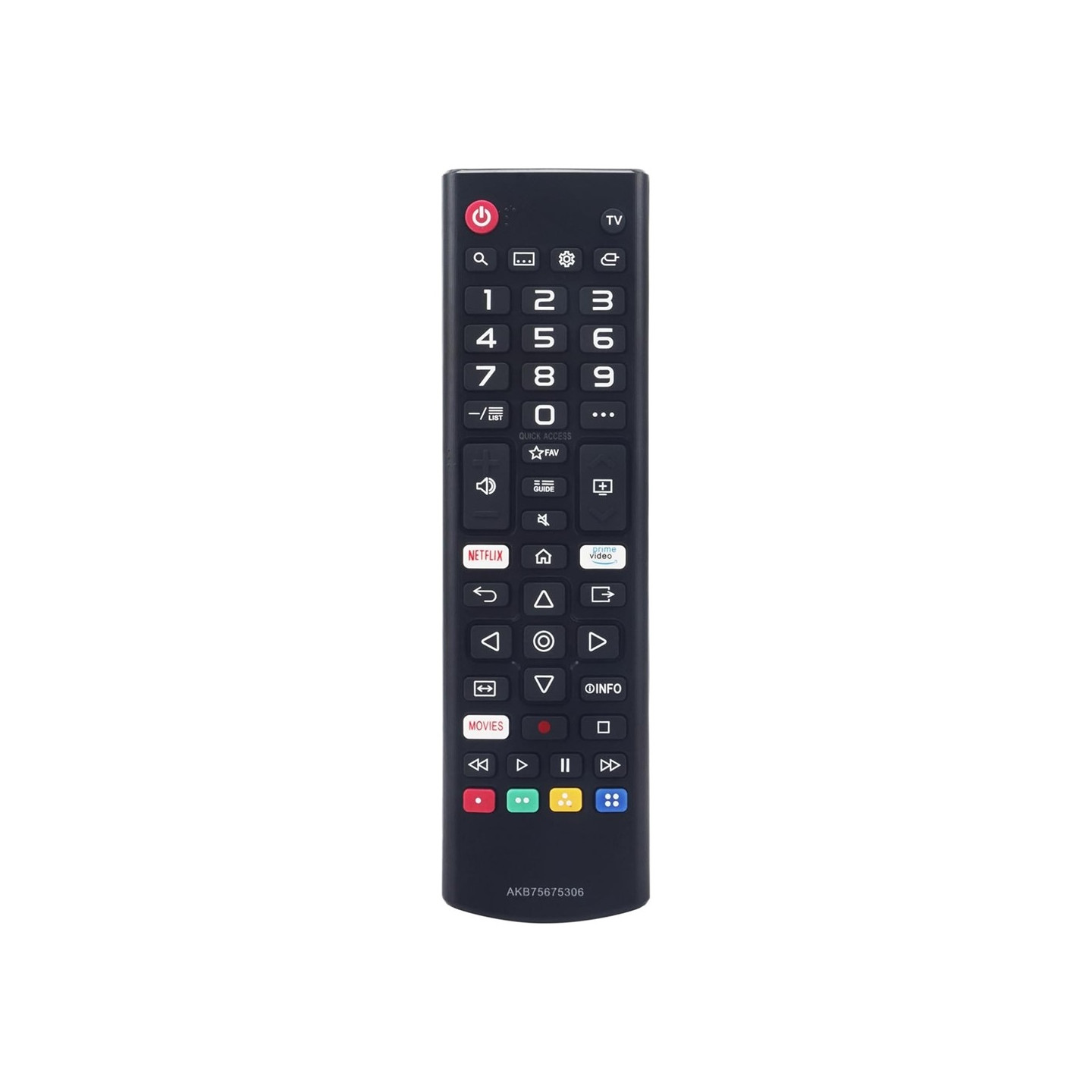 TV fjernkontroll Erstatning for AKB75675306 For LG TV