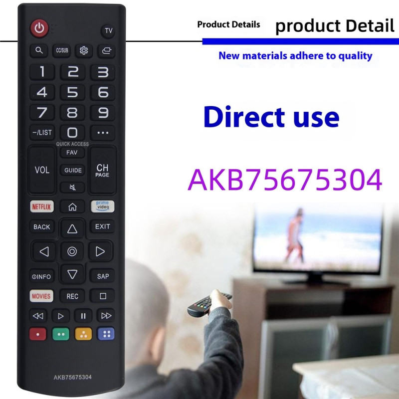 TV fjernkontroll Erstatning for AKB75675304 For LG TV