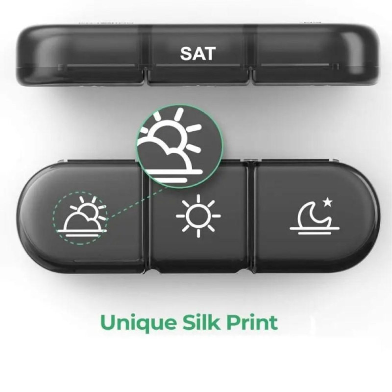 21 Grids Pill Box Seitsemän päivää viikossa Kannettava lajittelulaatikko