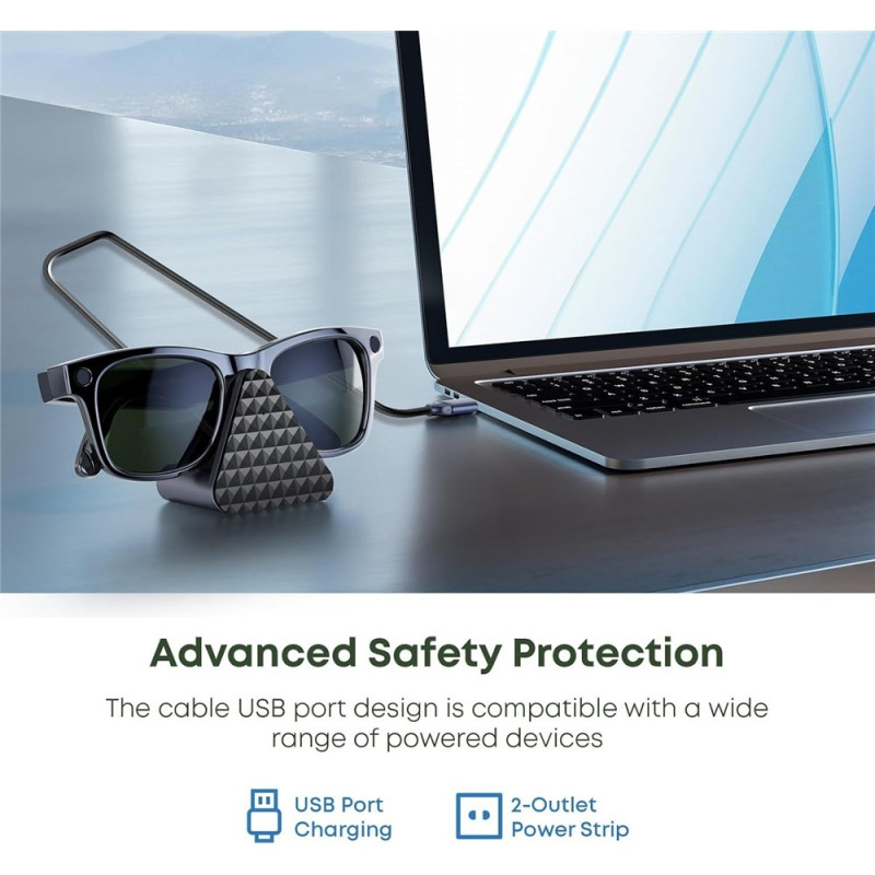 Oplader adapter til Ray-Ban Meta Wayfarer / Headliner / Skyler