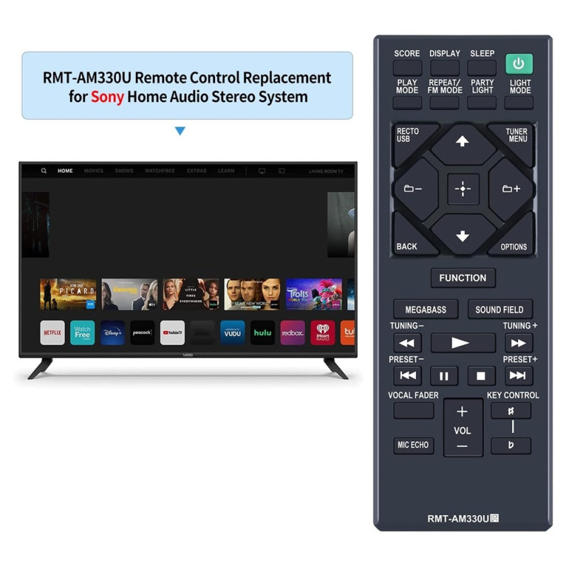 Remote Control Replacement for RMT-AM330U For Sony Home Audio System