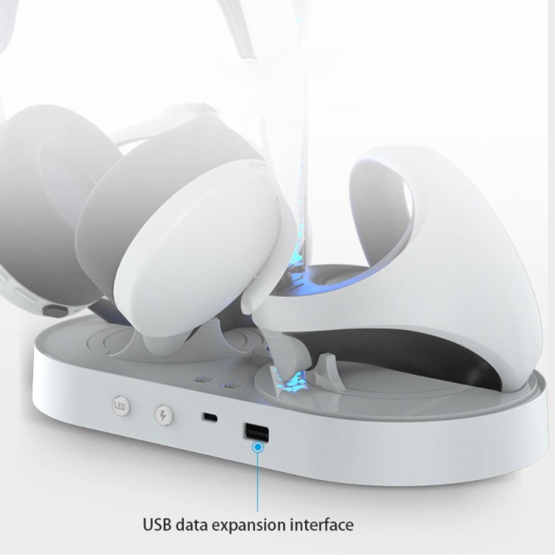 Laturi PS5 VR - kuulokkeiden latausnäyttötelineelle Kaksoisohjainasema