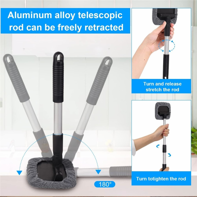 32,5-46,5 cm fönsterputsare handtag mikrofiberduk rengörings putsa bilrutan