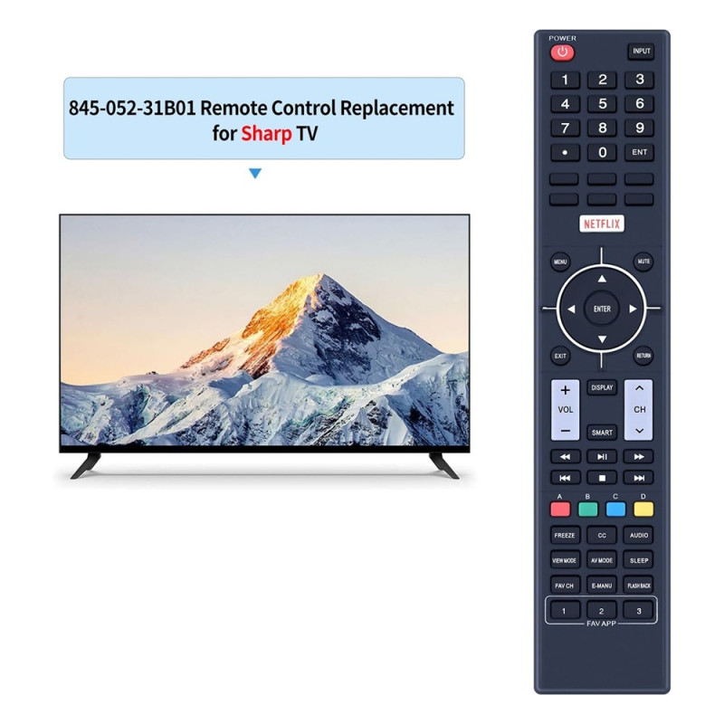 TV-fjernkontroll erstatning for 845-052-31B01 for Sharp TV