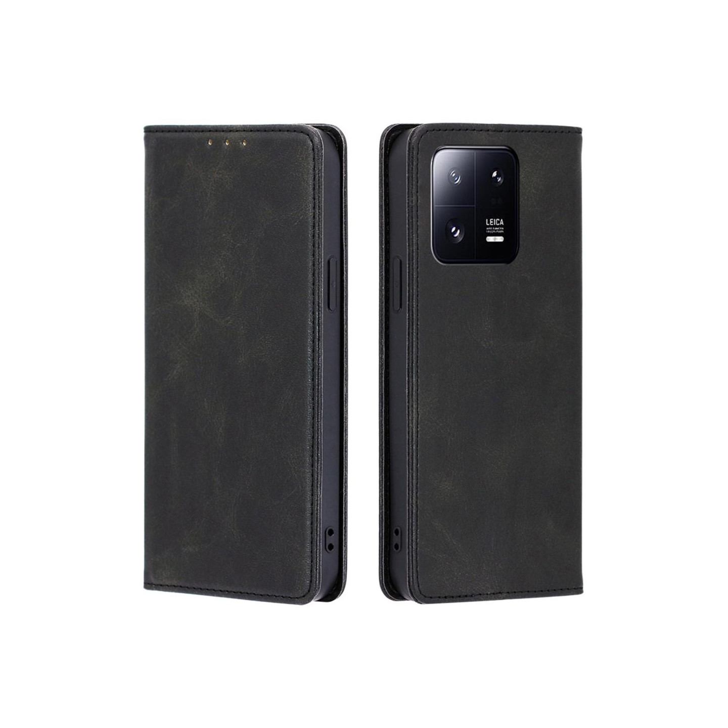 For Xiaomi 13 Pro Wallet Stand Phone Case - Black