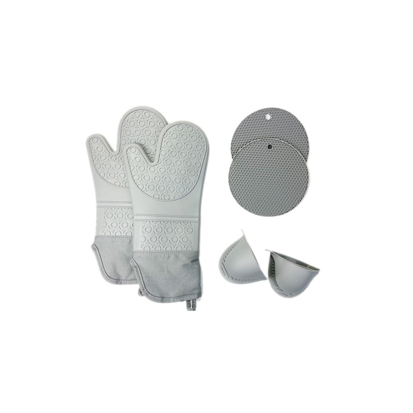 Varmebestandige grytekluter med hansker og grytekluter til varmepute
