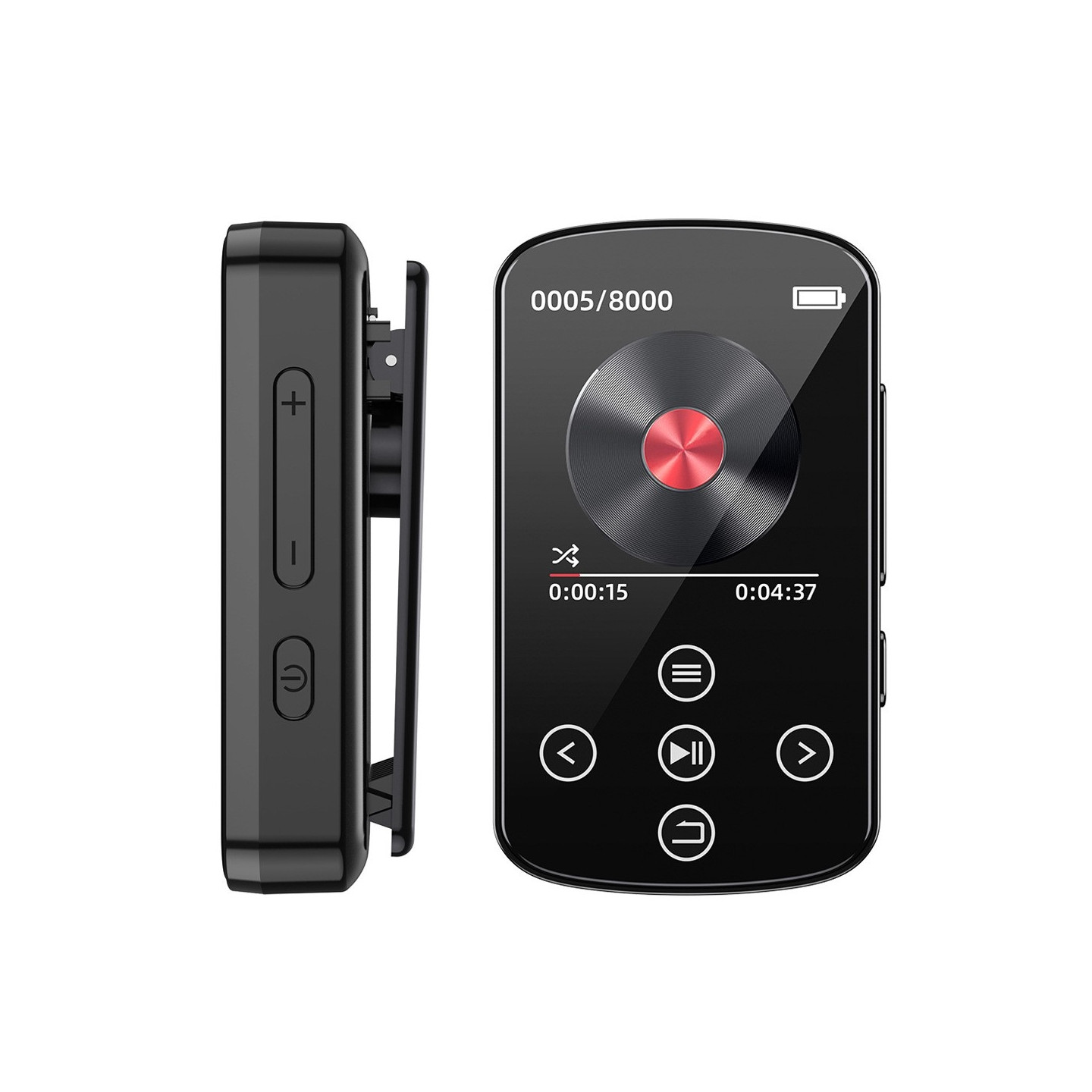 1,54" berøringsskjerm MP4-spiller Bluetooth FM-radio E-bokleser Stemmeopptaker + 64 GB