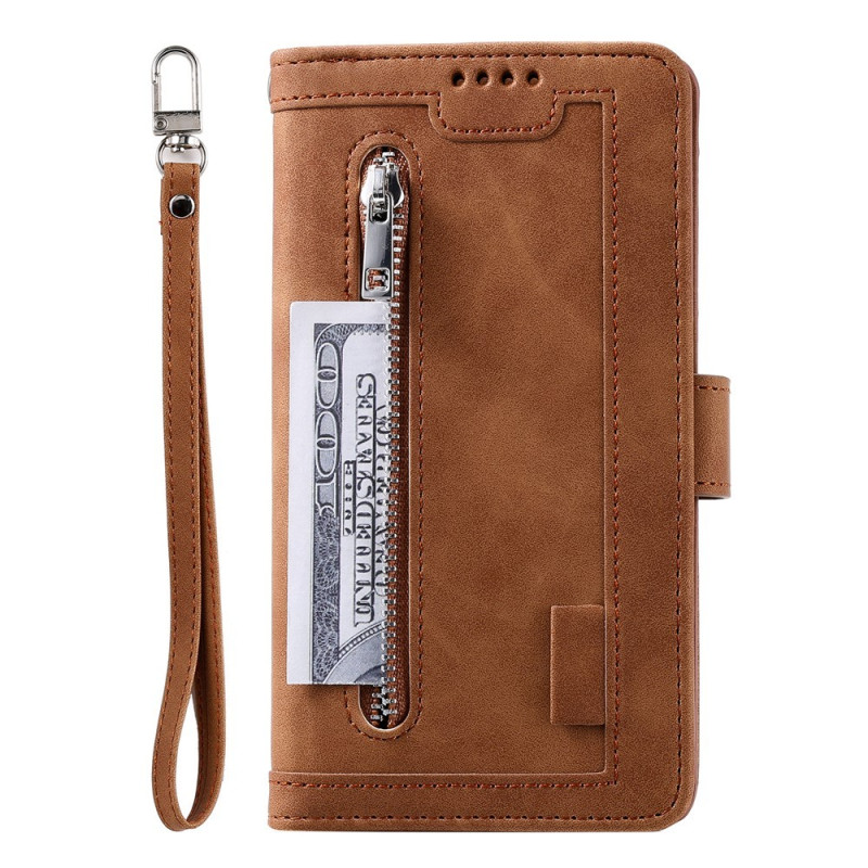 Til Samsung Galaxy A17 5G Etui med Lynlåslomme og 9 Kortlommer