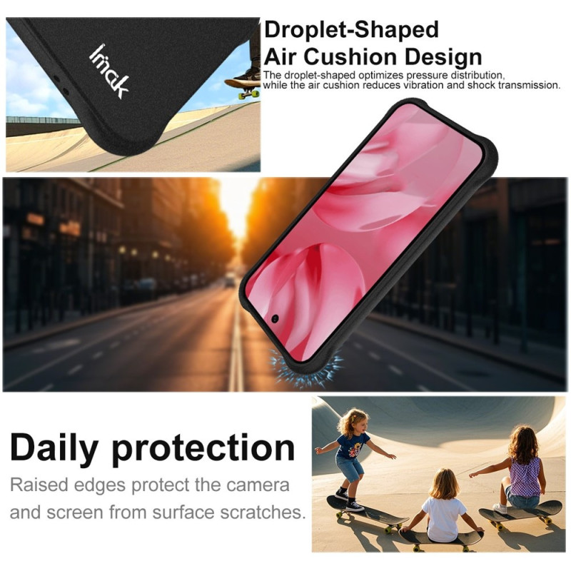 IMAK Til Pixel 10 / 10 Pro Etui TPU-telefoncover Airbag-stødsikker beskyttelse Matte Black
