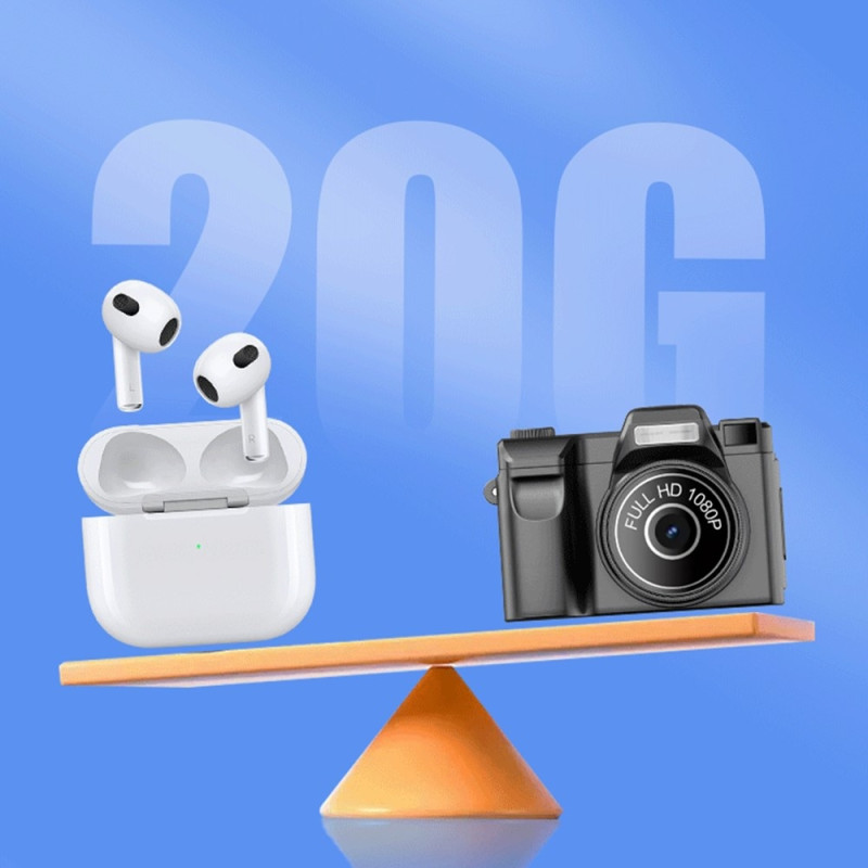 D7 0,96-tommers mini digitalkamera med innebygde filtre, foto og videoopptak + 32 GB kort
