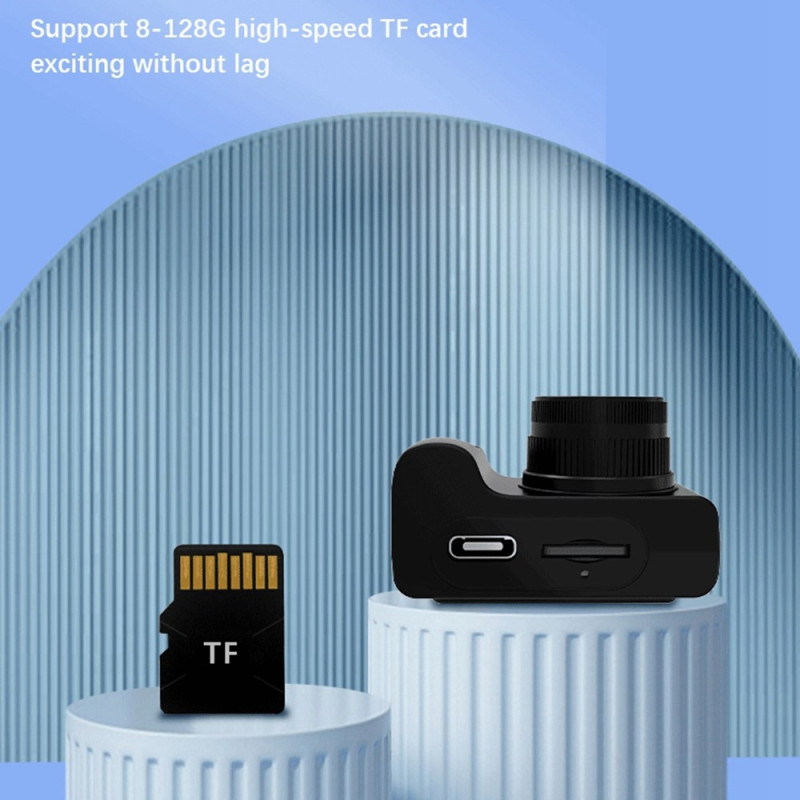 D7 0,96" mini digitalkamera med indbyggede filtre, foto og videooptagelse + 32 GB kort