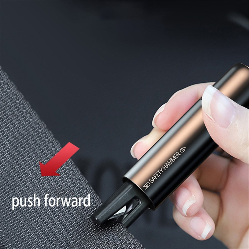 For car 2-in-1 safety hammer + seat belt cutter escape hammer