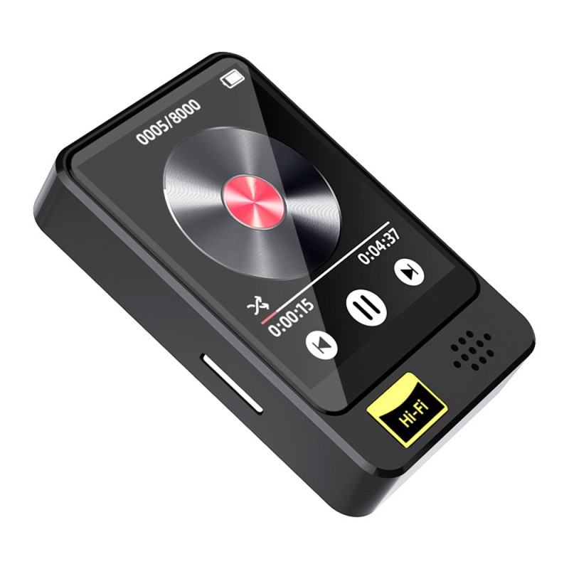 1,77" berøringsskjerm MP4-spiller Bluetooth-radio E-bokleser Stemmeopptaker inkl. 64 GB
