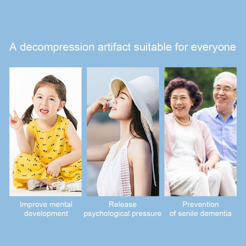 Fidget Toy Infinite Cube Stress Relief Flip Block - Sininen