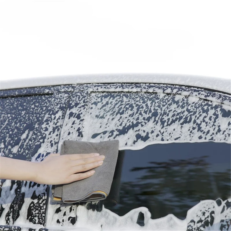 2 st 30x40CM WOLFBOX Korallfleece + Mocka Rengöringsduk Bilrengöringsduk