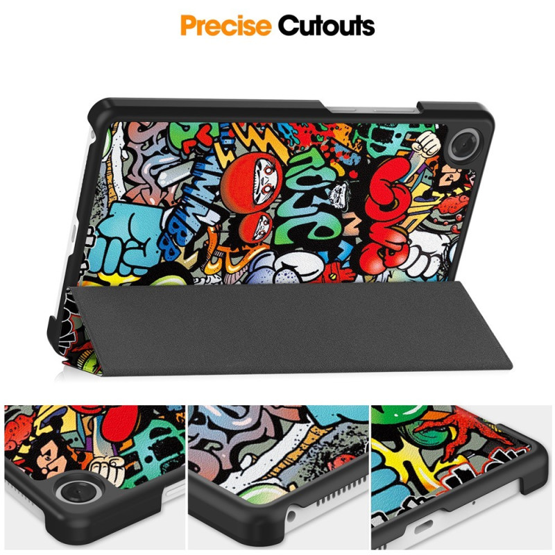For Lenovo Tab One Trifold Stand Cover - Graffiti