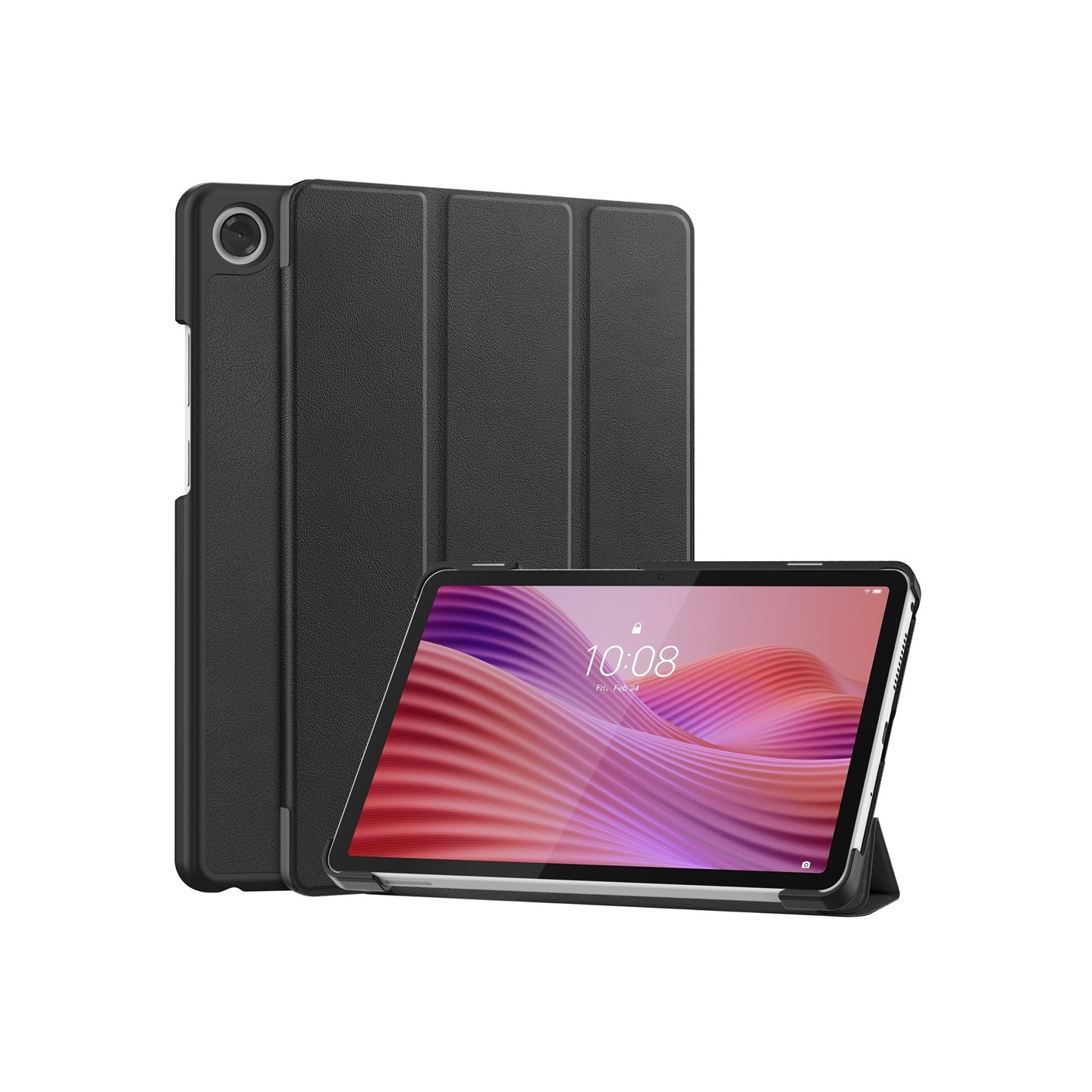 Lenovo Tab One kolminkertainen jalustan kansi - musta