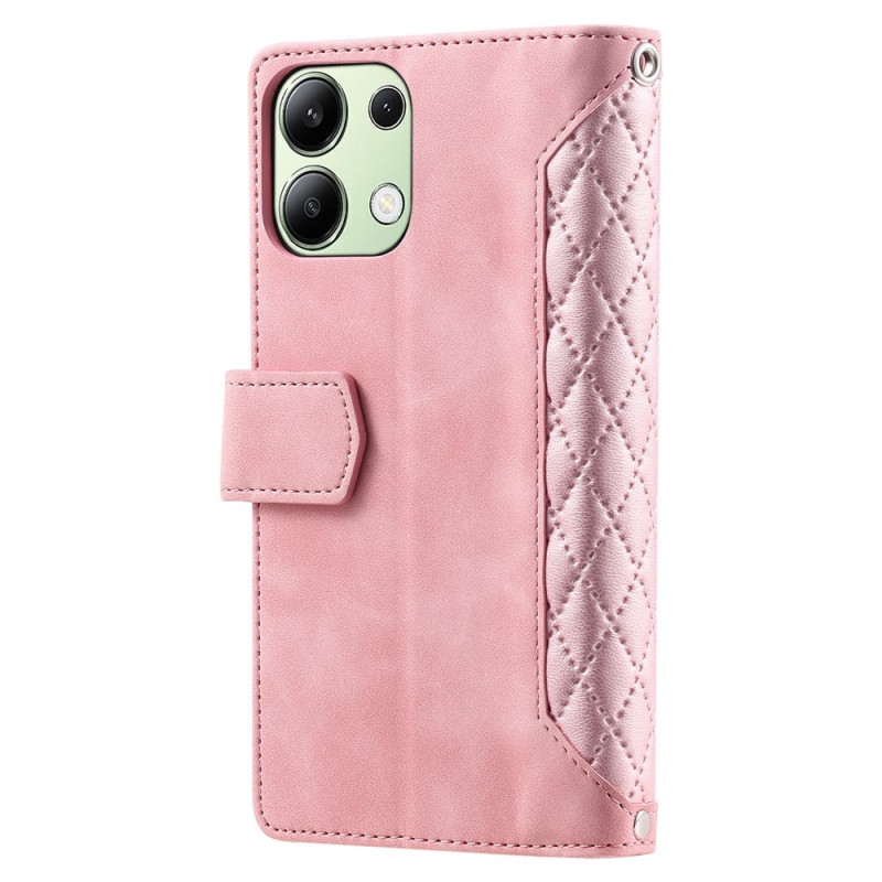 Til Xiaomi Redmi 15C Lommebok-deksel med glidelås Rhombus Stitching Line Telefonveske