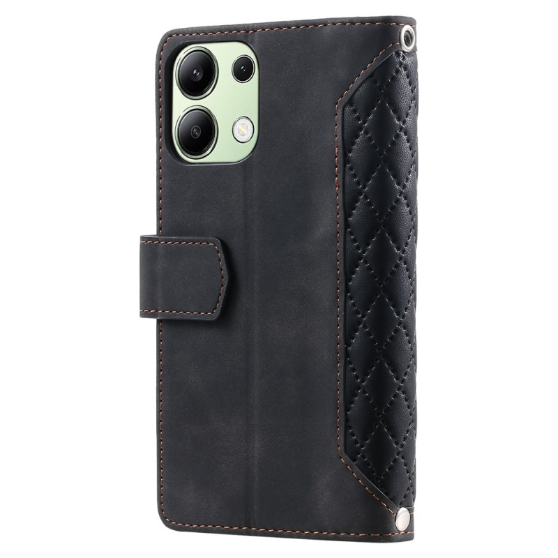 For Xiaomi Redmi 15C Zipper Wallet Case Rhombus Phone Cover