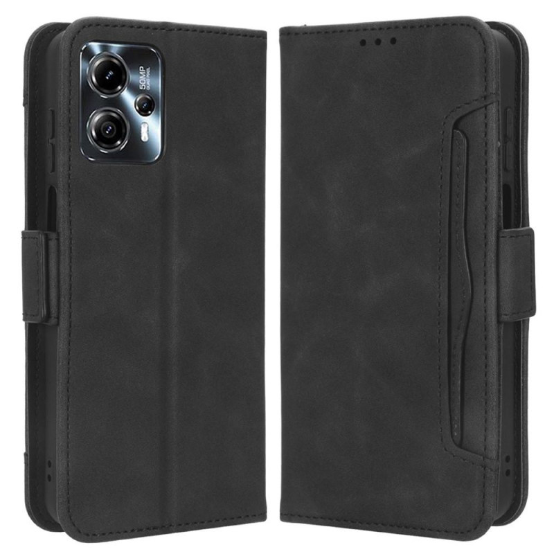 For Motorola Moto G13 4G / G23 4G Multiple Card Slots Phone Wallet Case - Black
