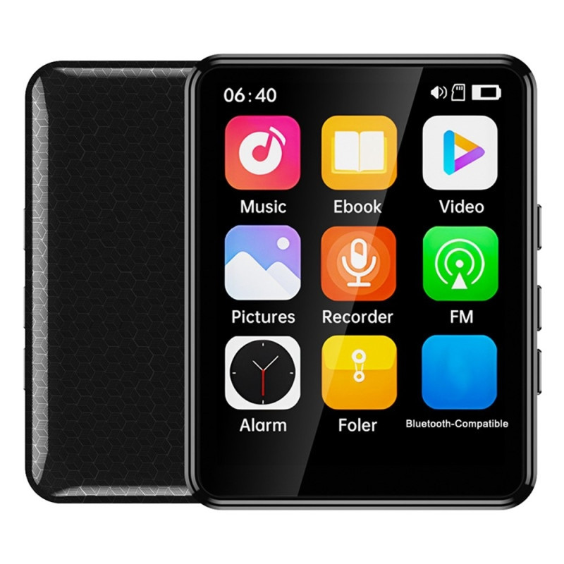 2,4" pekskärm MP4 spelare Bluetooth FM-radio videospelare inkl 64GB Minneskort