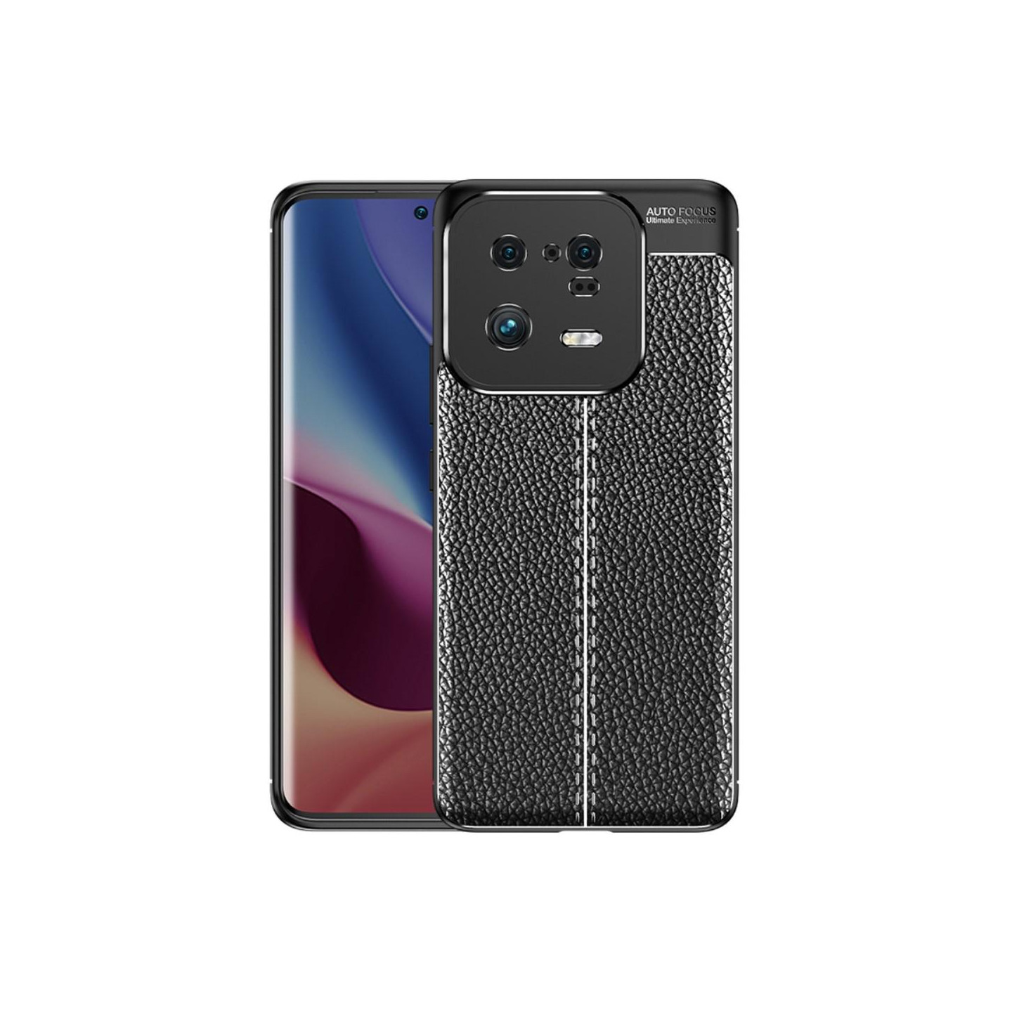 Telefontaske til Xiaomi 13 Pro 5G TPU Cover Litchi Texture Shell - Sort