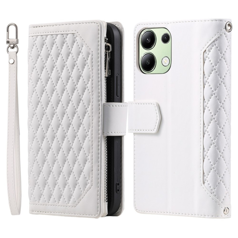 Til Xiaomi Redmi 15C Zipper Wallet Case Rhombus Telefoncover