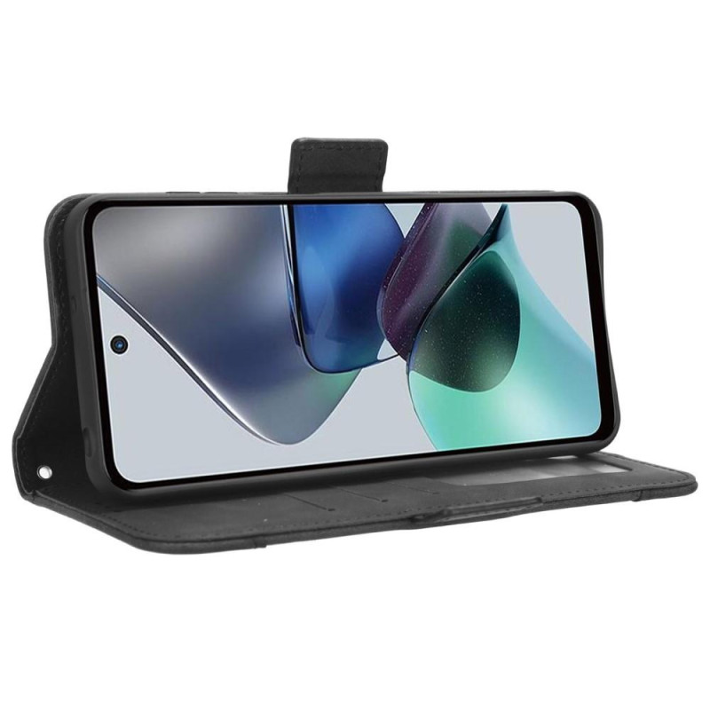 Motorola Moto G13 4G/G23 4G usean korttipaikan puhelimen lompakkokotelolle - musta