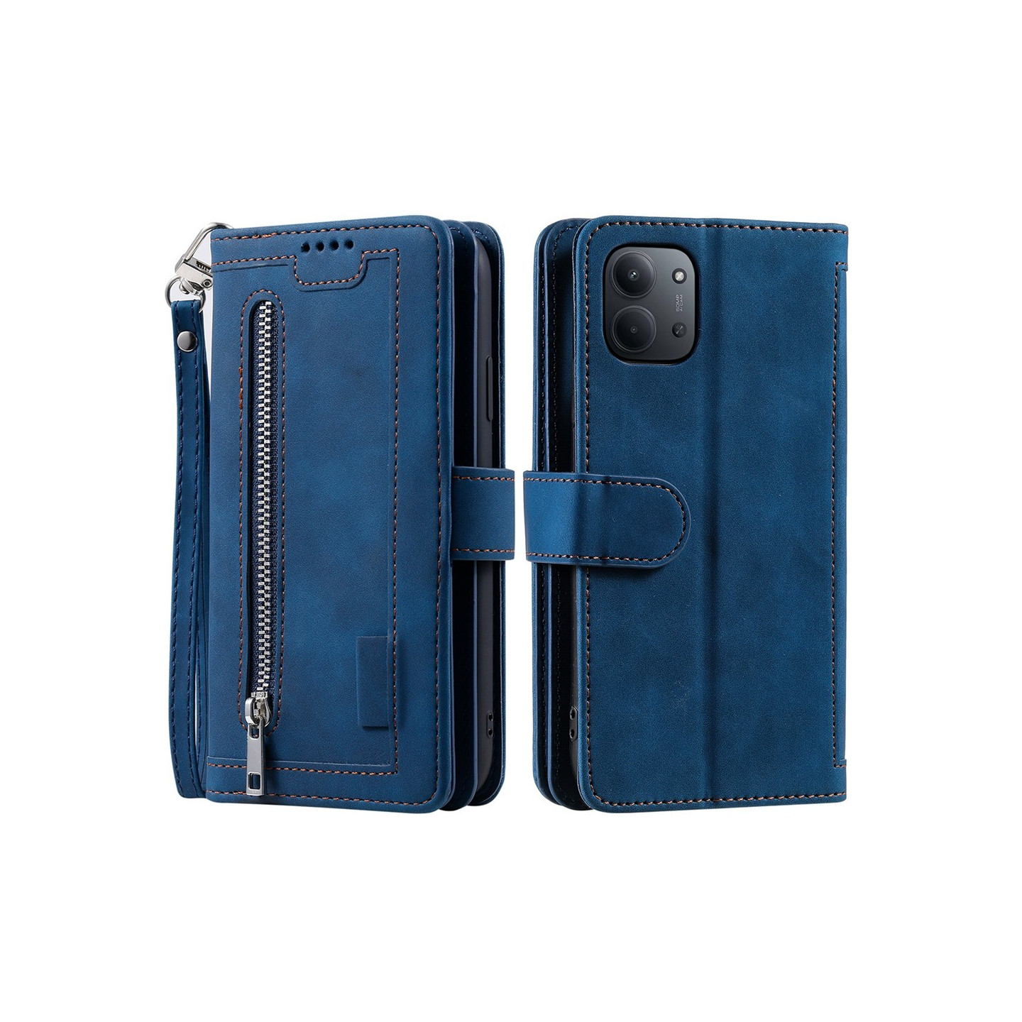 Xiaomi Redmi 15C Kuori Vetoketjutaskulla ja 9 Korttipaikalla