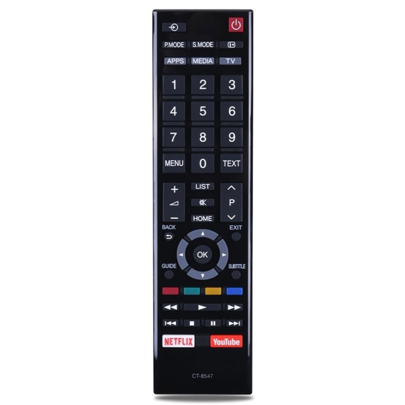 Kaukosäätimen vaihto CT-8547:lle Toshiba TV:lle