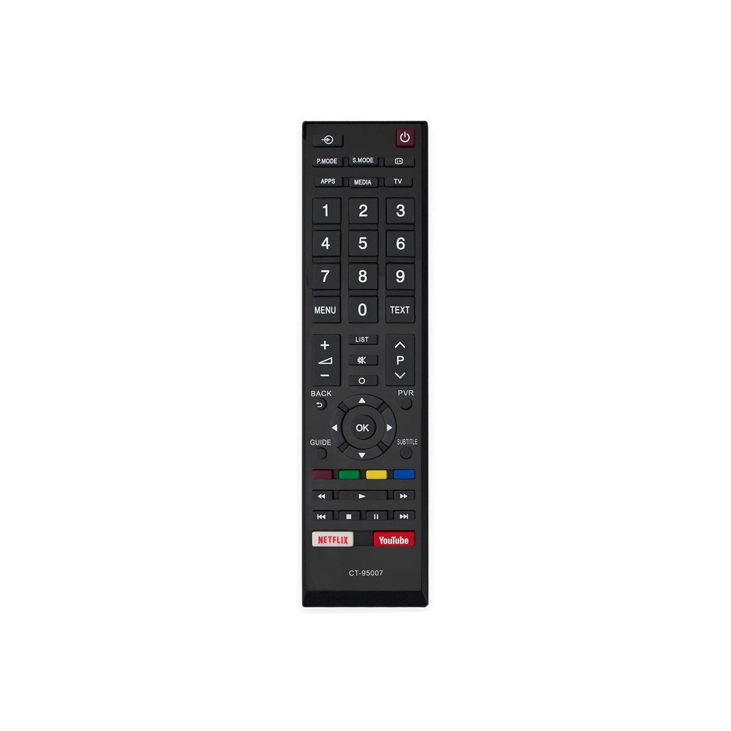 Kaukosäätimen vaihto CT-95007:lle Toshiba TV:lle