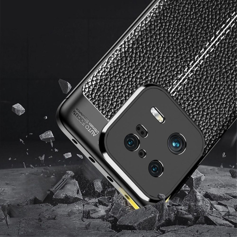 Telefontaske til Xiaomi 13 Pro 5G TPU Cover Litchi Texture Shell - Sort
