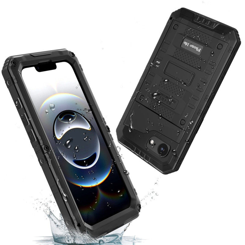 IP68 Vattentätt Skal Fodral till iPhone 16e Metall + Silikon med Skärmskydd