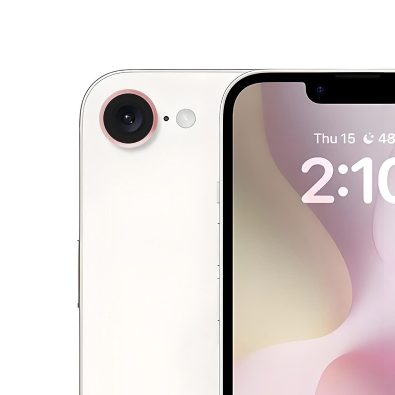 Til iPhone 16e Kamera Linsebeskytter Herdet Glass Metallring Linsefilm - Rosa