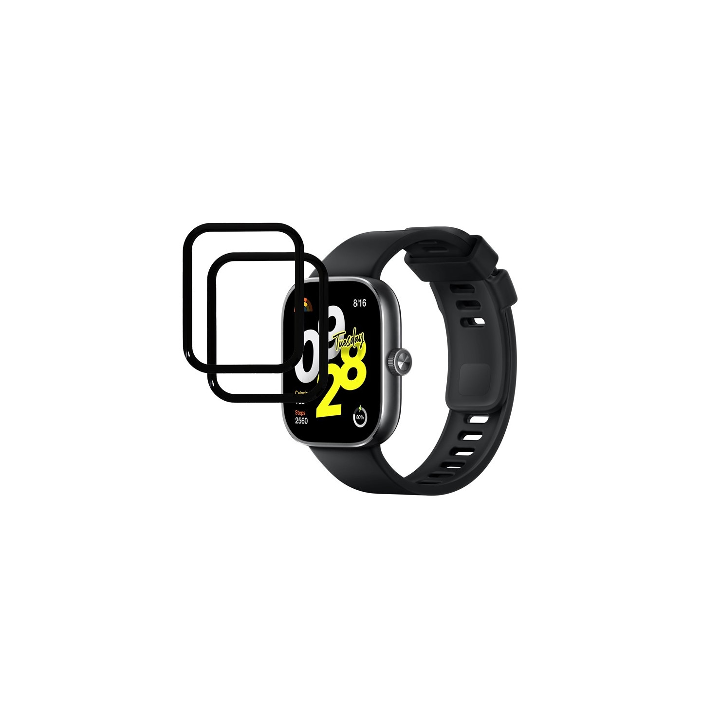 For Xiaomi Redmi Watch Move Screen Protector Smart Watch HD Clear PMMA Film Black Edge 2pcs