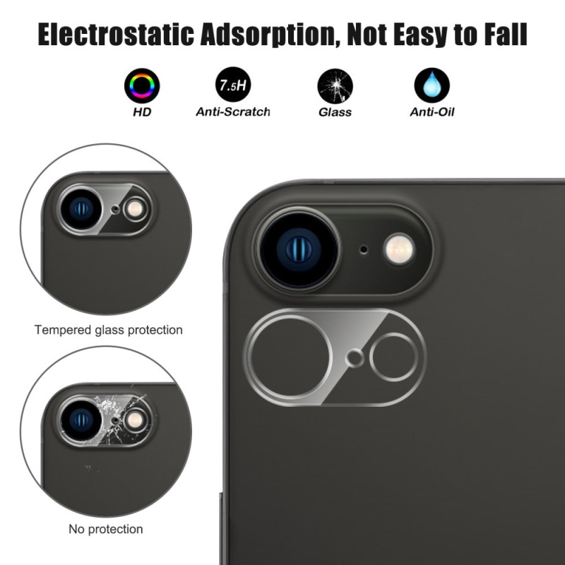 For iPhone 16e Kameralinse Beskytter Arc Edge Klar Herdet Glass Film