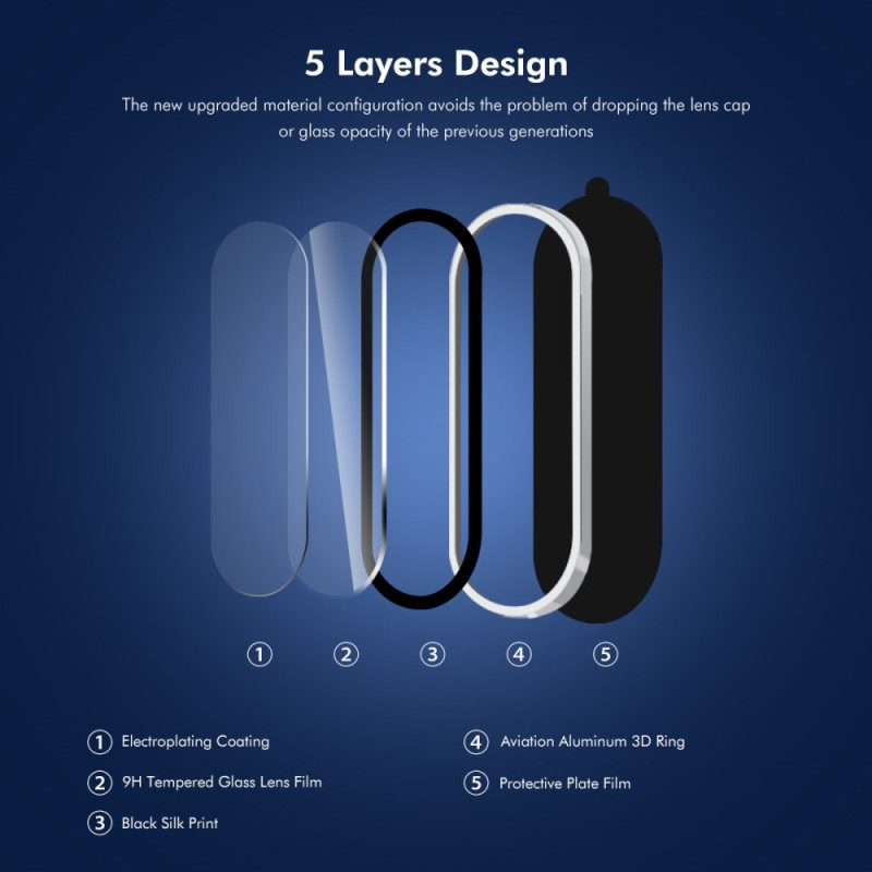 For Samsung Galaxy A26 5G Camera Lens Protector ENKAY Metal Ring Lens Film - Black