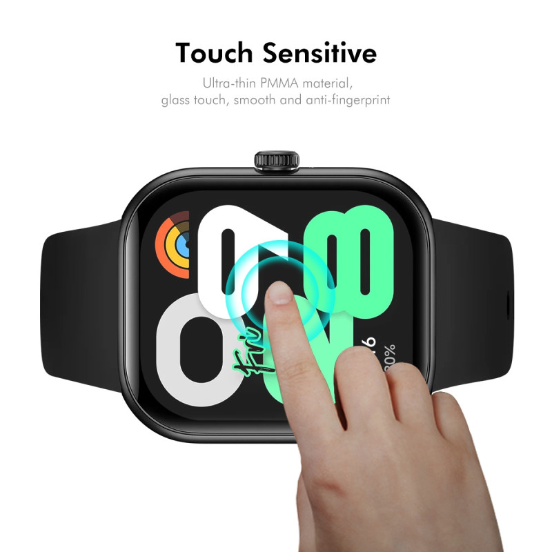 Xiaomi Redmi Watch Move 2kpl Näytönsuoja ENKAY 3D Kaareva PC + PMMA Erittäin Kirkas Kalvo - Musta