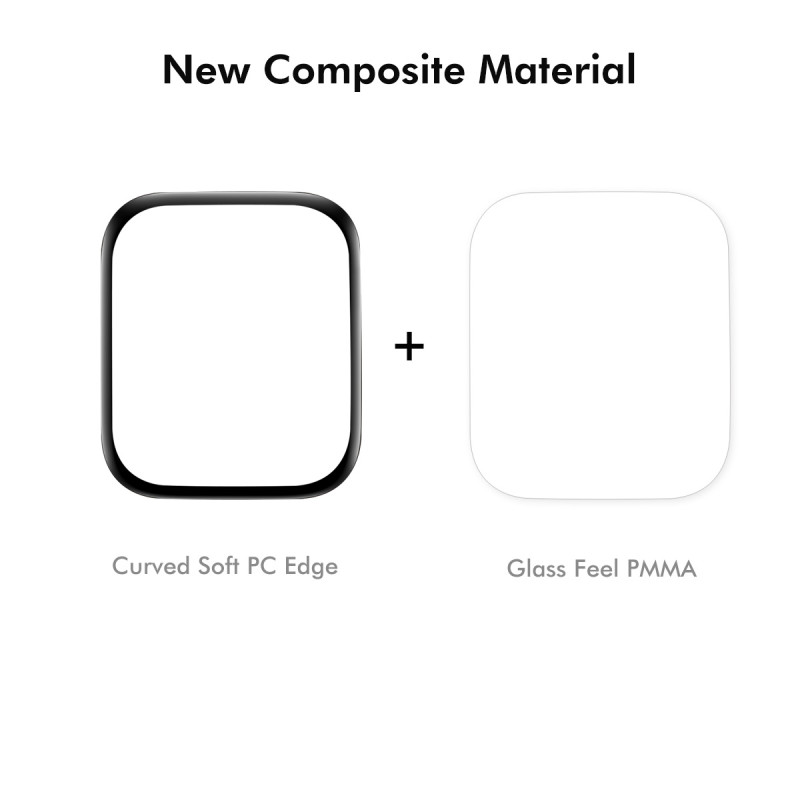 Xiaomi Redmi Watch Move 2kpl Näytönsuoja ENKAY 3D Kaareva PC + PMMA Erittäin Kirkas Kalvo - Musta