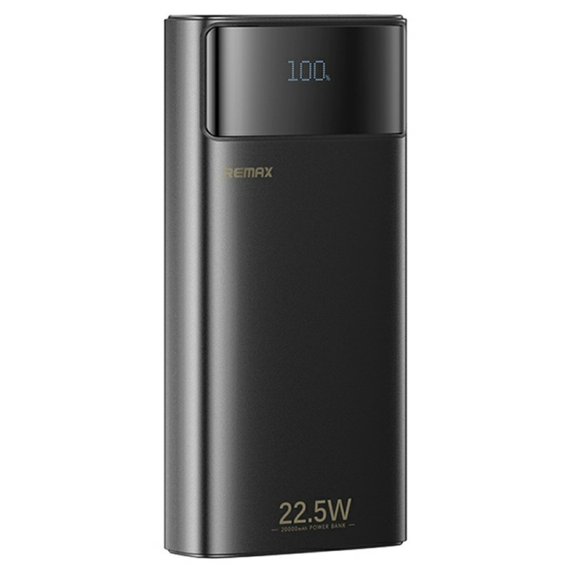 REMAX FC-12 20000mAh Varavirtalähde, Sisäänrakennettu USB-C/USB/iP-kaapeli ja LED-taskulamppu