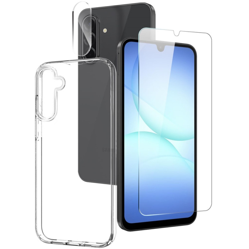 NORTHJO til Samsung Galaxy A17 TPU-cover + Hærdet Glasfilm + Kameralinsebeskytter