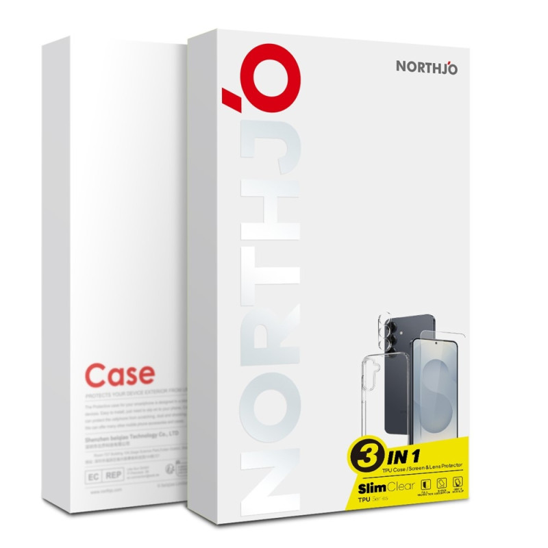 NORTHJO For Samsung Galaxy A17 TPU Phone Case + Tempered Glass Film + Camera Lens Protector