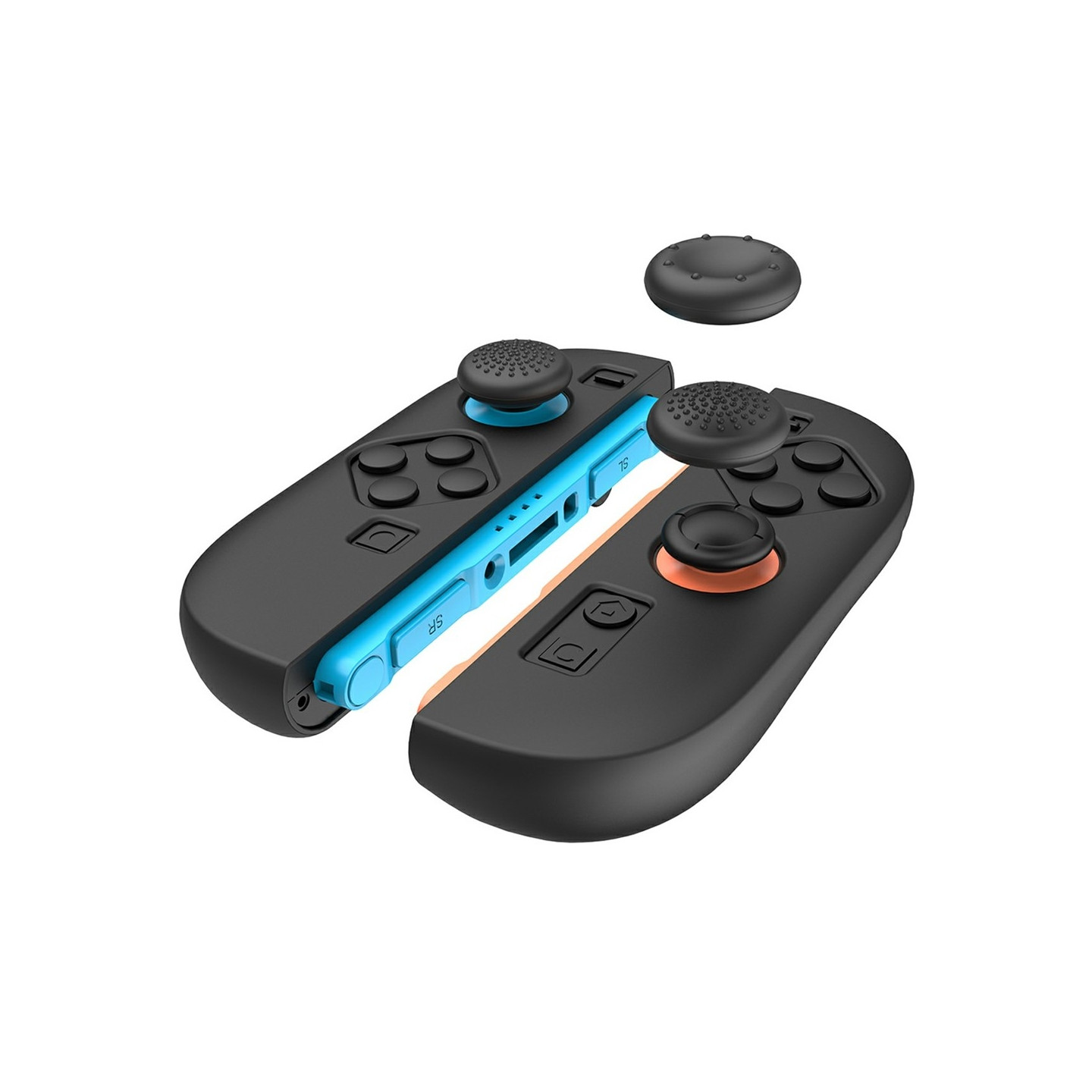 1 pari yhteensopivaa Nintendo Switch 2 -koteloa, jossa 4 suojusta, musta