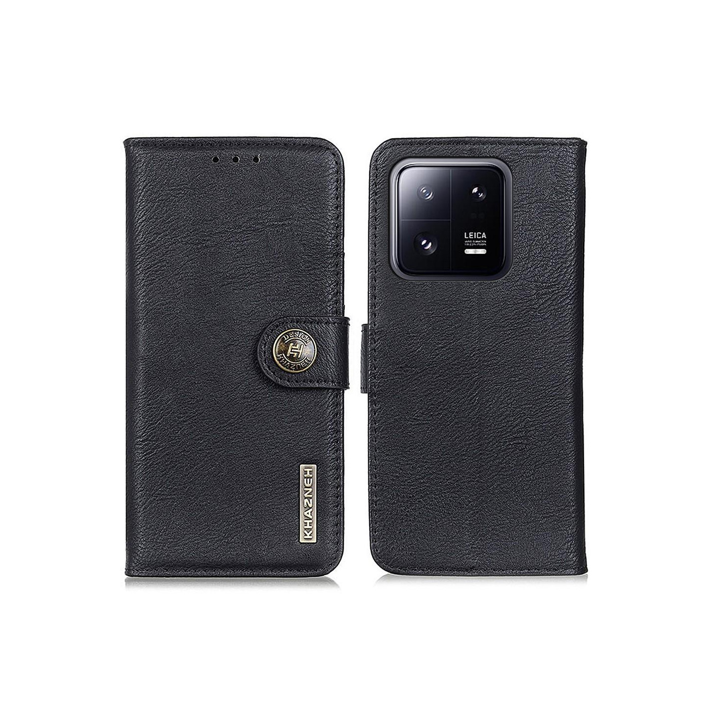 KHAZNEH For Xiaomi 13 Pro 5G Wallet Stand Case - Black