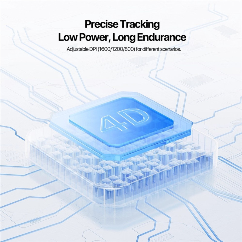 Datamus Trådløs mus DUX DUCIS DM-serien 4D 2.4G 1600 DPI For bærbar datamaskin