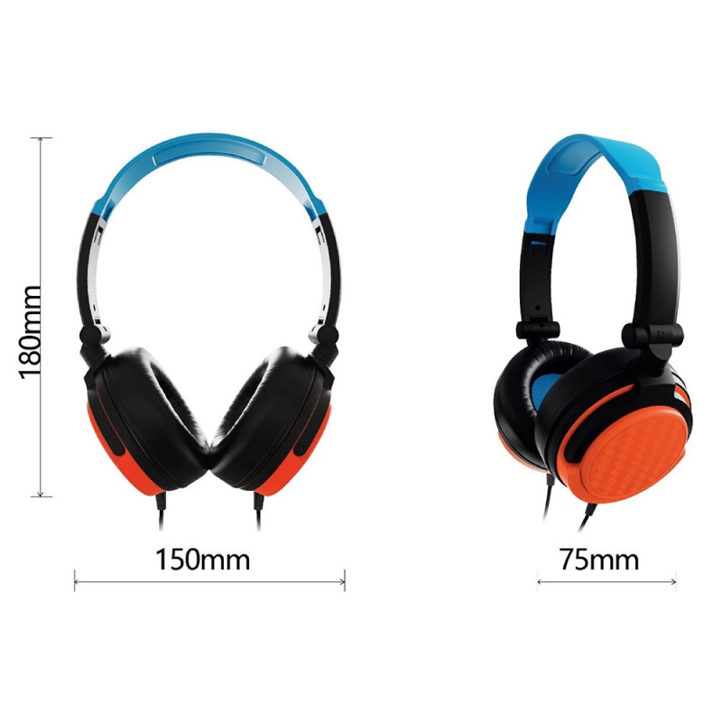 För PS5 Nintendo Switch OLED XBOX PC Gaming Headset Kabel Hörlurar med Mikrofon