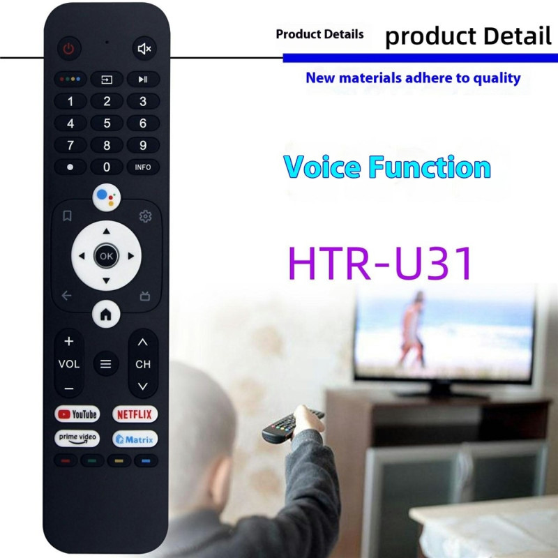 Remote Control Replacement HTR-U31 For Haier TV Voice Controlled