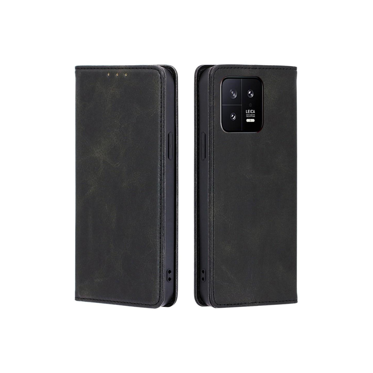 For Xiaomi 13 5G Wallet Stand Phone Case - Black