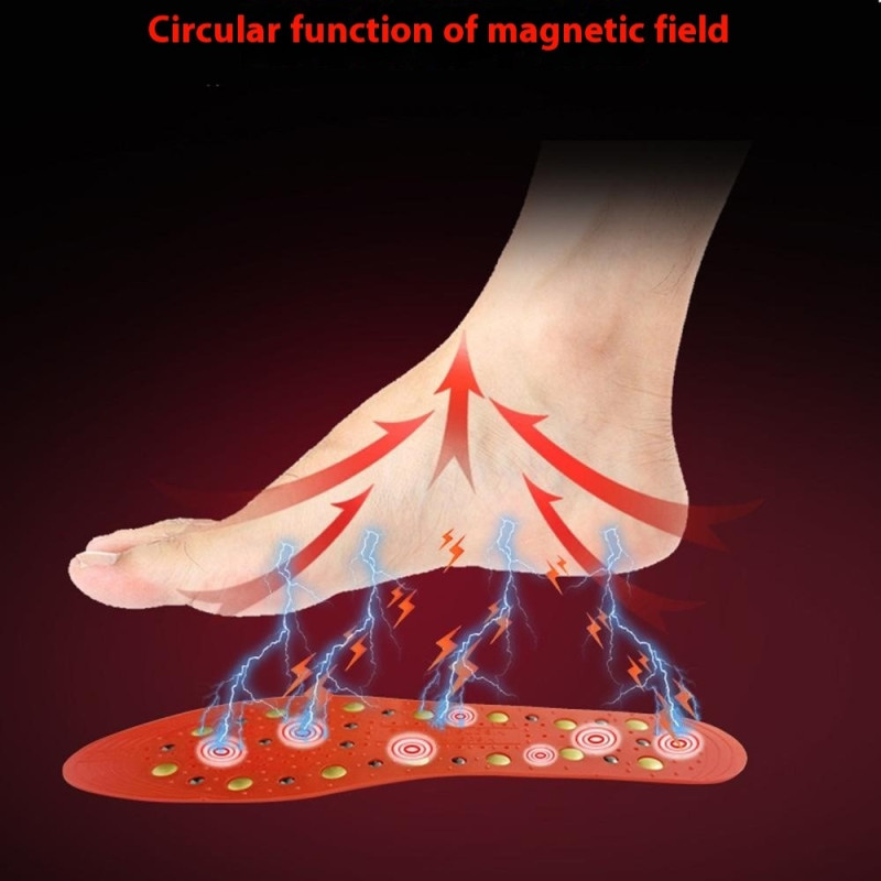 1 Pair Insoles Magnetic Insoles Massage Circulation Acupuncture Foot Massage